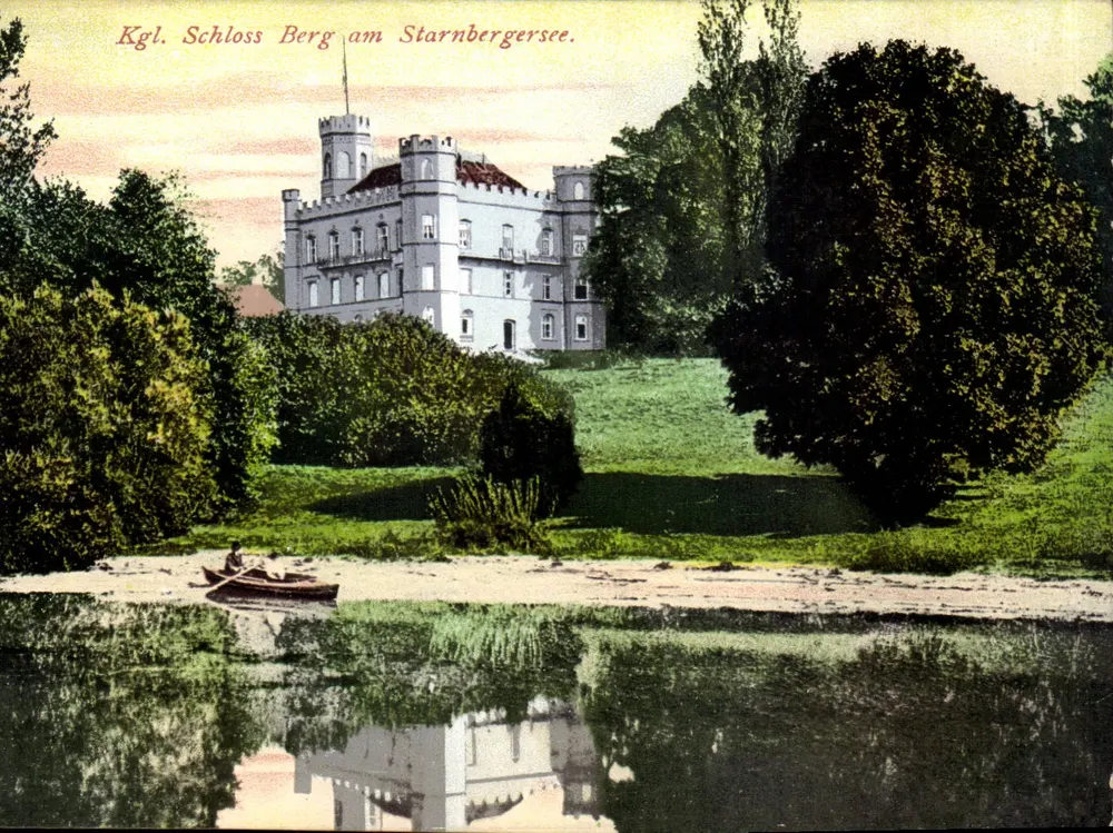 Kgl. Schloss Berg am Starnbergersee — königliches Schloss am See — Purger & Co., München, Nr. 9255 - Vorderseite