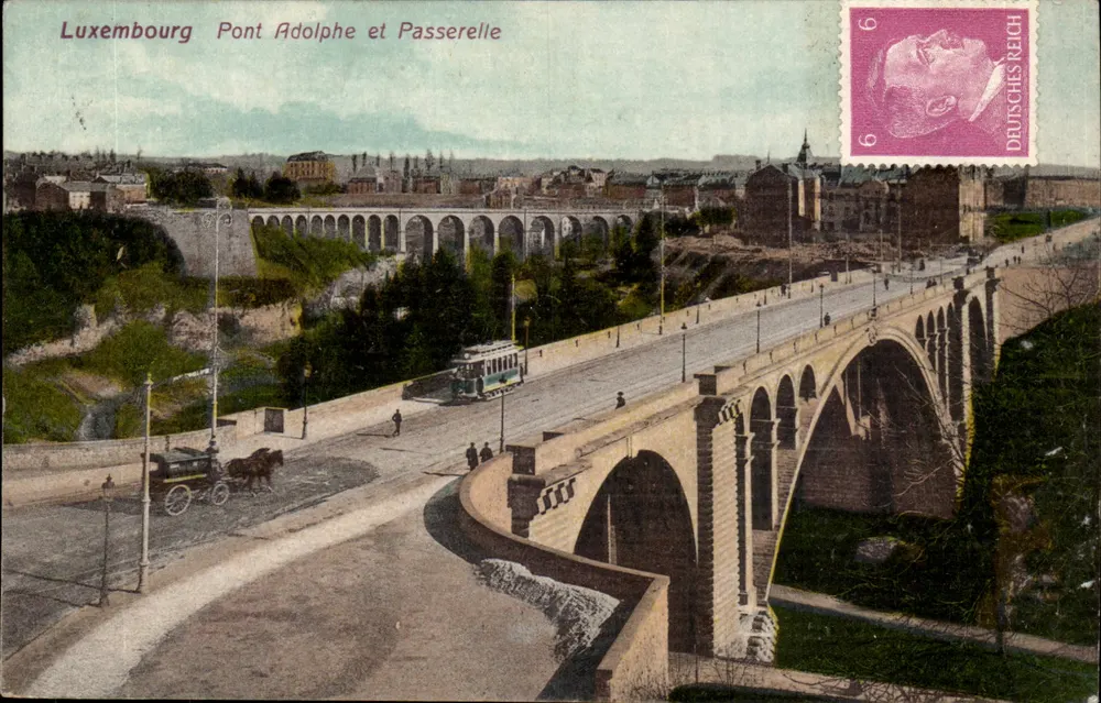 Luxemburg — Pont Adolphe und Passerelle — Verlag Grand Bazar, n°10 - Vorderseite