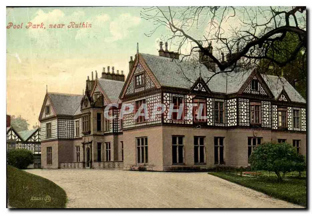 Pool Park, in der Nähe von Ruthin — Holzhaus — Valentine's Great Britain, n° 53651 - Vorderseite