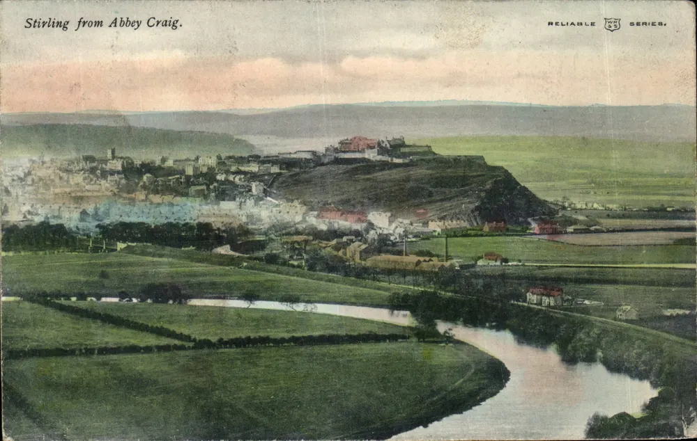 Stirling z Abbey Craig — widok panoramiczny — seria Reliable nr 55 - Awers