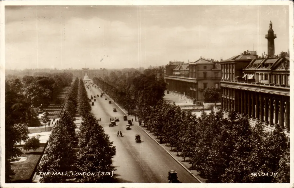 The Mall, London — Panoramablick — Valentine's Postkarte n°313 - Vorderseite