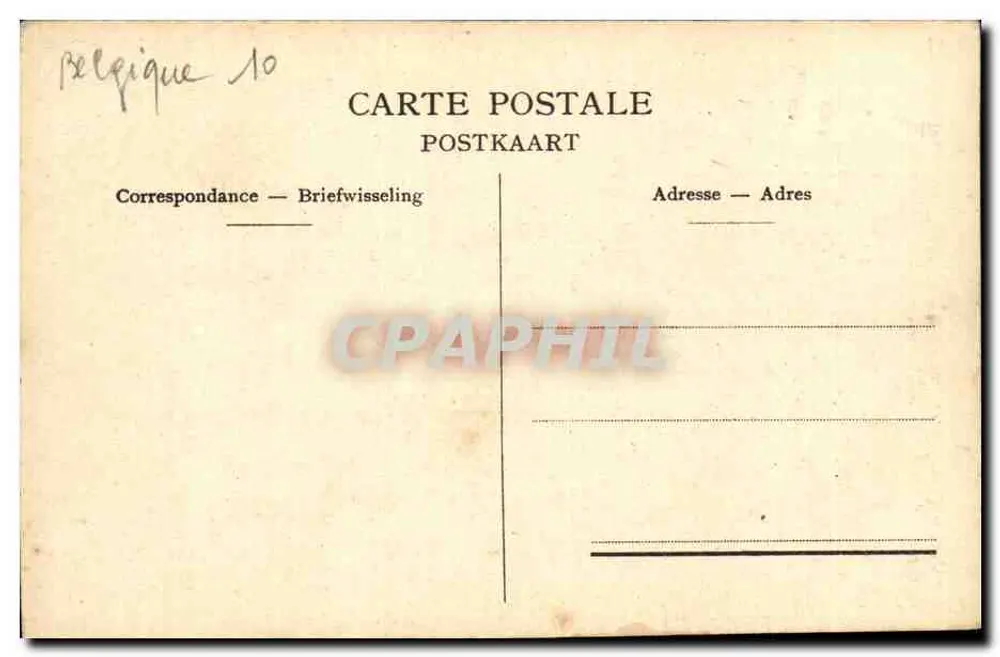 Abtei Aulne — Parloirs, Conciergerie, aktuelle Kirche — Agence Soc. de Bruxelles, n° 2332 - Rückseite