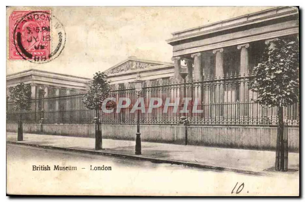 British Museum - London — Außenansicht — unbekannter Verlag, Seriennummer 10 - Vorderseite