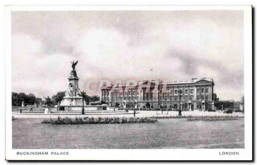 Buckingham Palace — Ansicht mit dem Denkmal der Königin Victoria — D. F. & S. London - Vorderseite