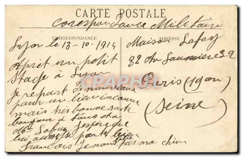 LYON — O Ponte Lafayette e as Garças — T.T. - Verso
