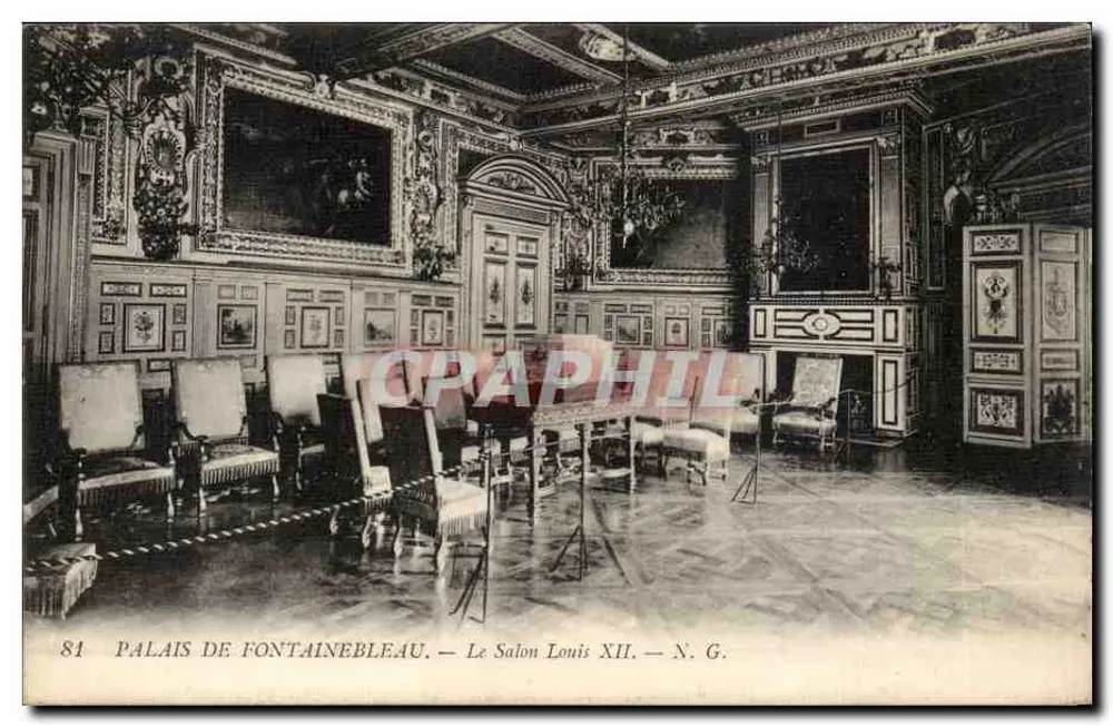 Schloss Fontainebleau — Der Saal Louis XII — N.G. - Vorderseite