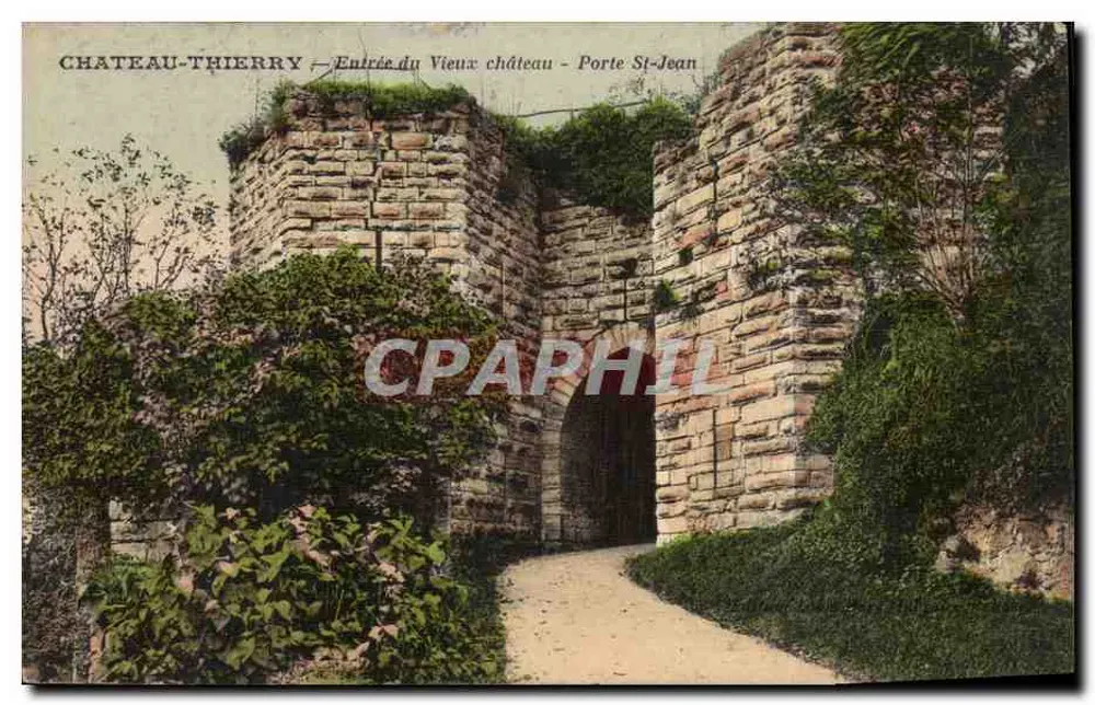 Château-Thierry — Eingang zum alten Schloss - Tor Saint-Jean - Vorderseite