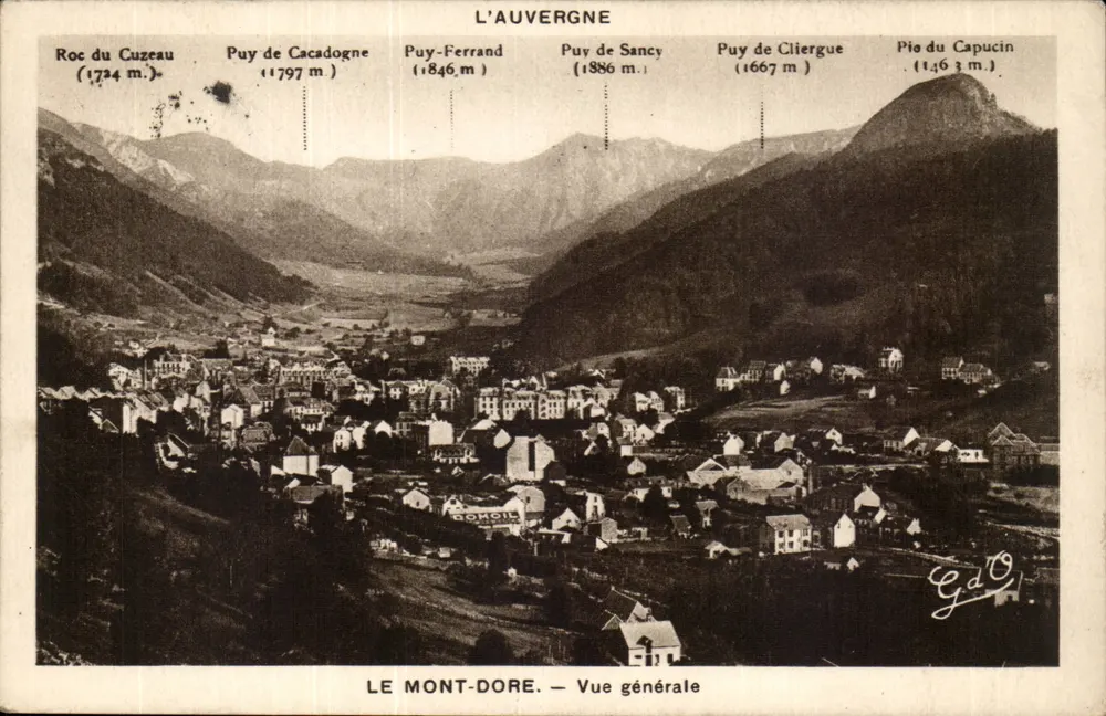 O Mont-Dore — Vista geral — J. Gountifanges, editor - Frente
