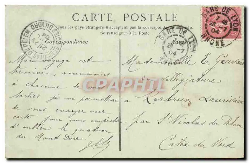 LYON — O Pont Lafayette — Collections ND. Fot. n°27 - Verso