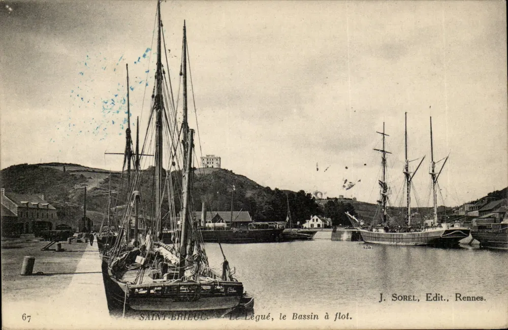 Saint-Brieuc — Der Légué, der Flachsbassin — J. Sorel, Verlag, Rennes. - Vorderseite