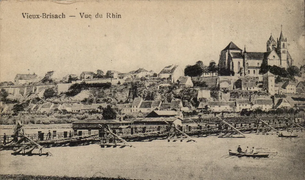 Vieux-Brisach — Ansicht des Rheins — Edition J. Kunz Guebwiller - Vorderseite