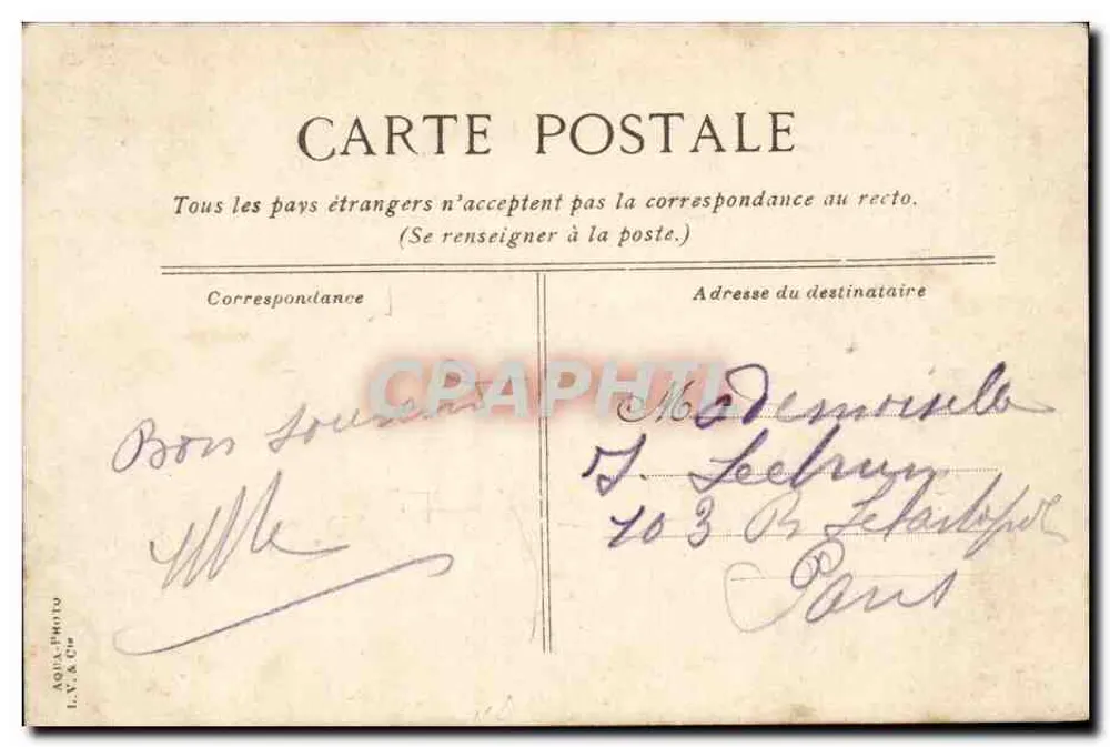 Le Havre — Der Vorhafen und die Brustschutzwerke — Verlag H. V. & Cie, n°27 - Rückseite