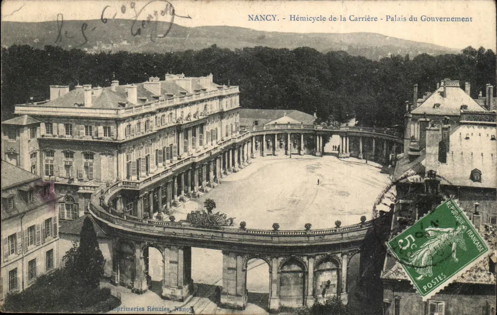 NANCY — Hémicycle de la Carrière - Palais du Gouvernement — Imprimeries Réunies, Nancy - Vorderseite