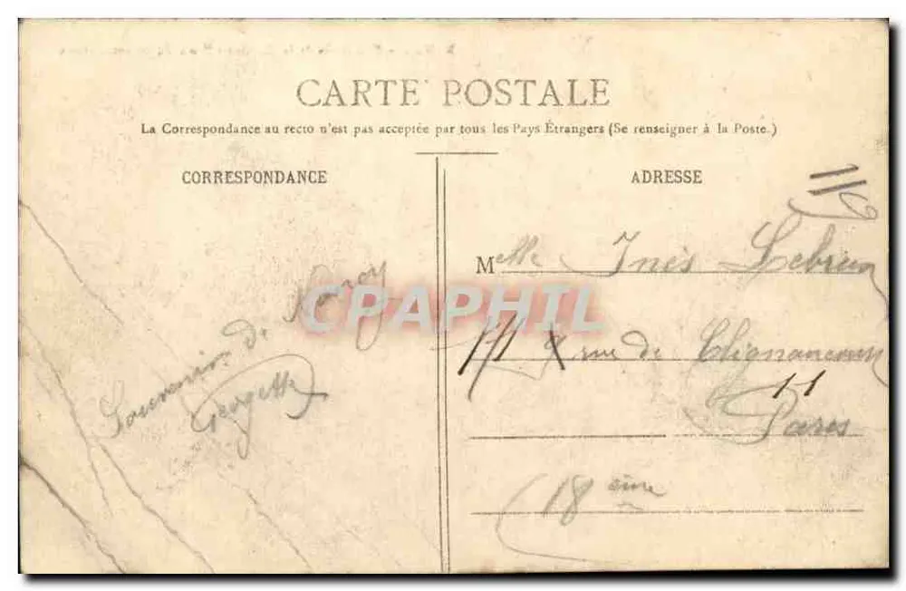 NANCY — Hémicycle de la Carrière - Palais du Gouvernement — Imprimeries Réunies, Nancy - Rückseite