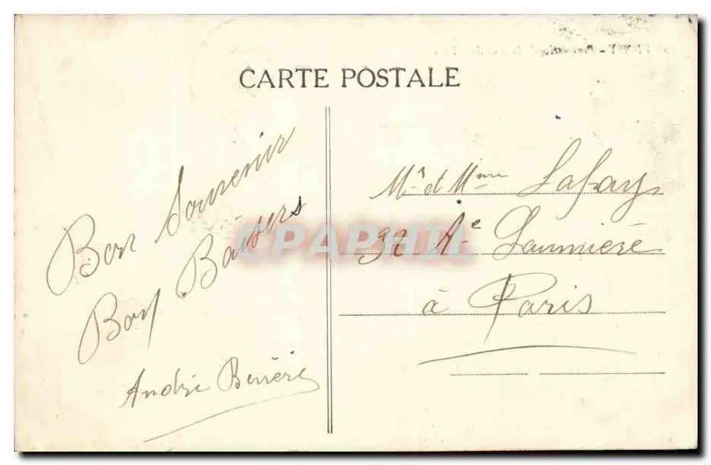 Vichy – Perspektive der Rue de Nîmes — unbekannter Verlag, Nr. 39 - Rückseite