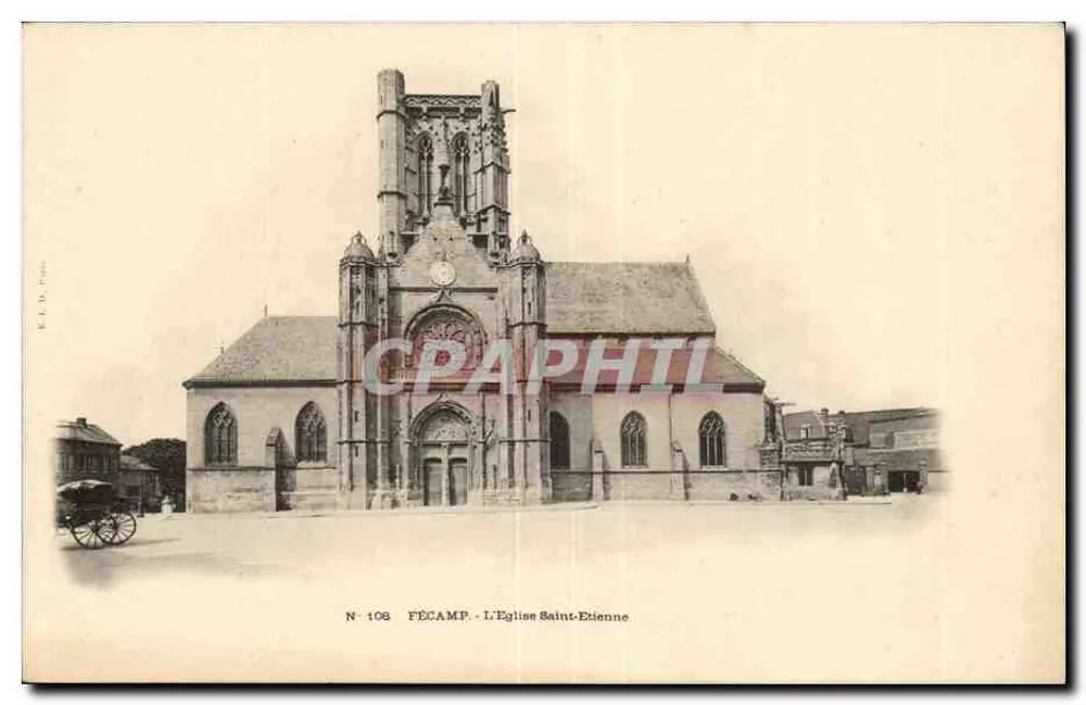 Fécamp — A Igreja de São Etienne — E.L.B. Foto, N° 108 - Frente