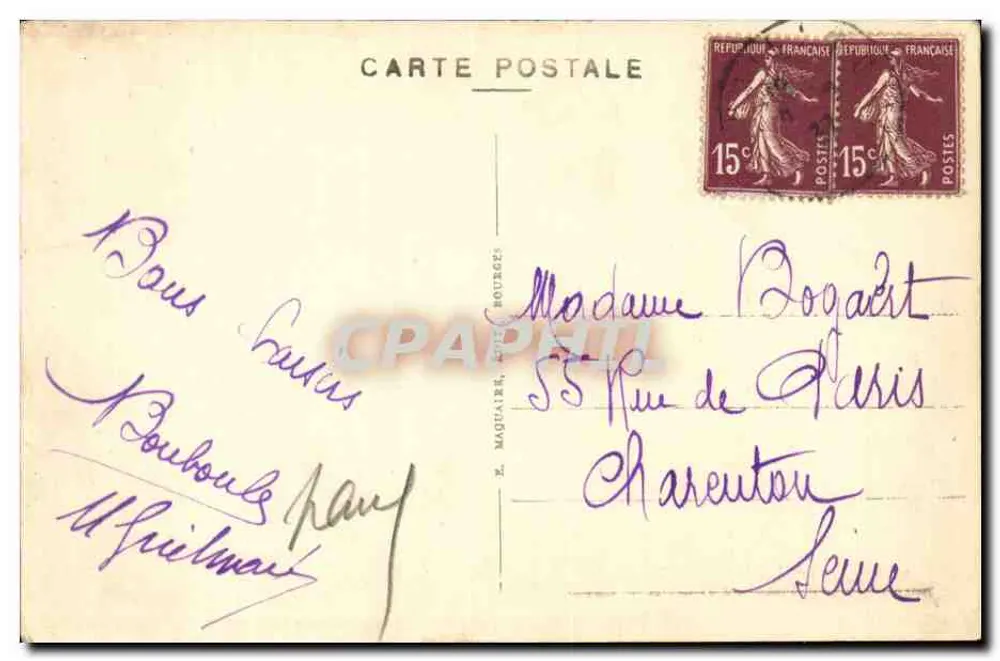 Chailllac (Indre) — Schloss La Bernarderie Ostseite — Edition Theuriet - Rückseite