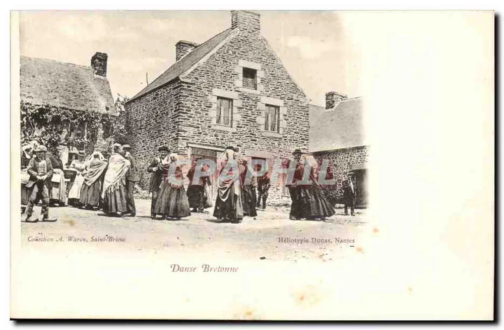 Dança Bretã — Saint-Briene — Héliotypie Dugas, Nantes - Frente