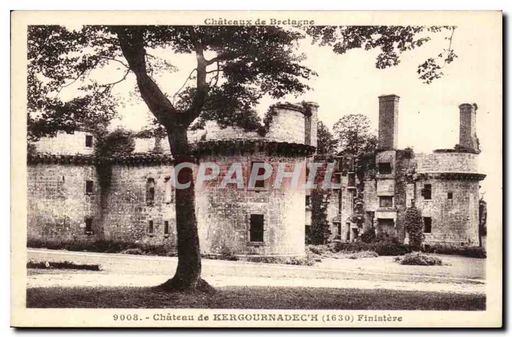 Castelo de Kergournadec'h — Finistère — Edição de Arte, E. Hamonic, St-Brieuc - Frente