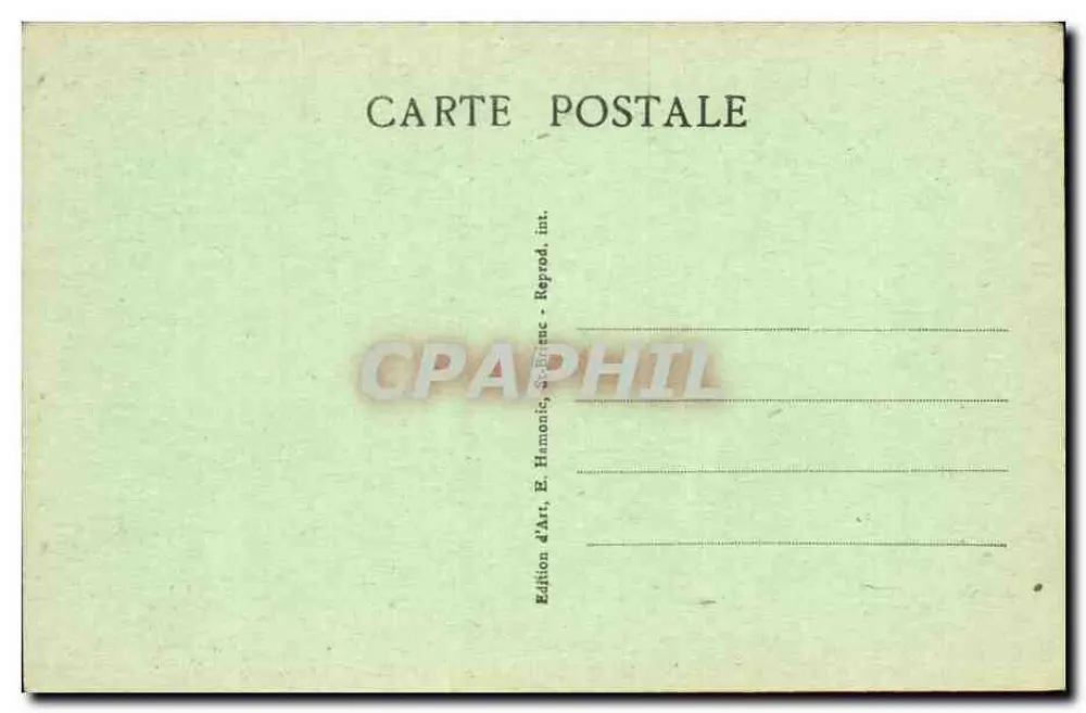 Castelo de Kergournadec'h — Finistère — Edição de Arte, E. Hamonic, St-Brieuc - Verso
