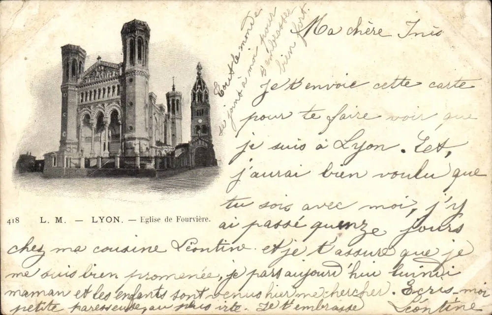 Lyon — Igreja de Fourvière — L.M. n°418 - Frente