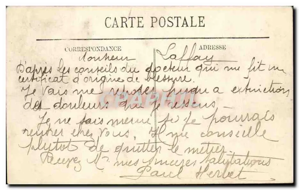 CAYEUX — Strande bei Flut — LL - Rückseite