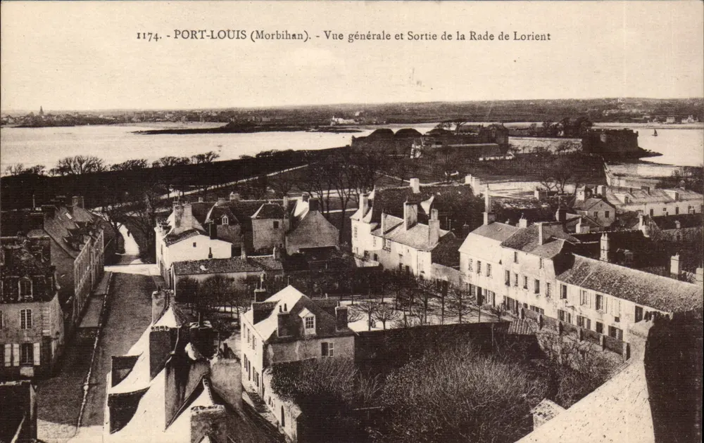 Port-Louis (Morbihan) — Allgemeiner Blick und Ausgang des Hafens von Lorient — Laurent-Nel, Rennes, Nr. 1174 - Vorderseite