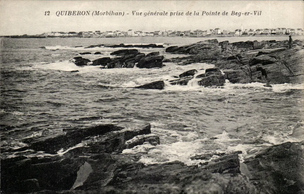 Quiberon (Morbihan) — Allgemeine Ansicht vom Cap Beg-er-Vil — Verlag: Nozaïs, n°12 - Vorderseite