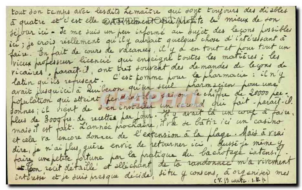 Halbinsel Quiberon — Bogen und Strand von Port-Blanc — Punkt des Observatoriums — Nr. 1219 - Rückseite