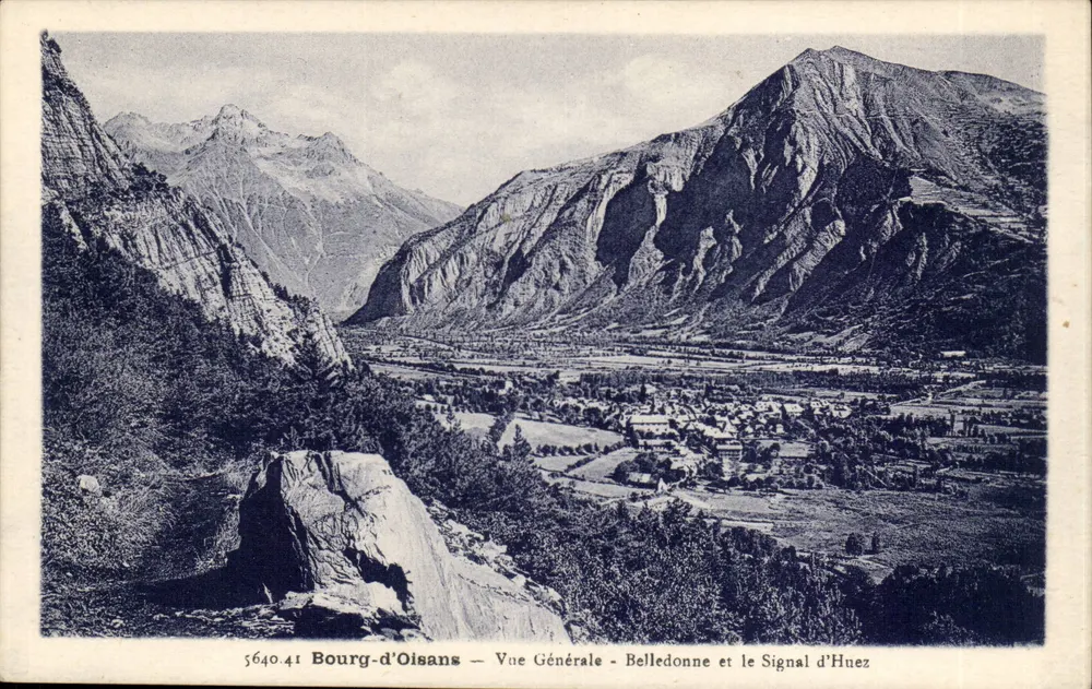 Bourg-d'Oisans — Allgemeiner Blick — Belledonne und der Signal d'Huez - Vorderseite