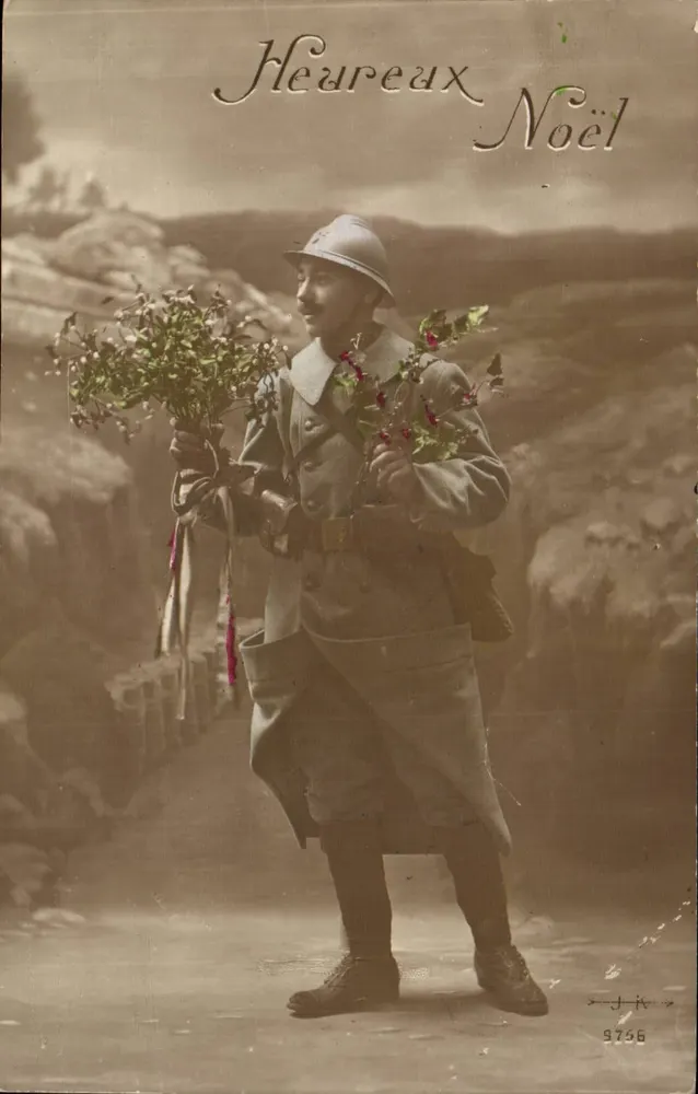 Soldat im Uniform — Weihnachten — J.K. n° 9756 - Vorderseite