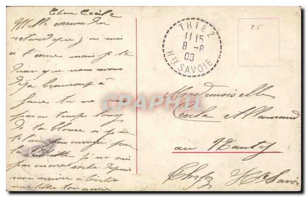Frau im traditionellen Kleid — Seeblick — Verleger A. ZOSSÉS - Rückseite