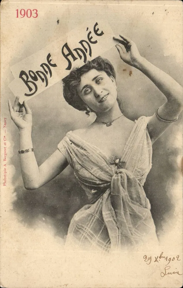 Frohe Neujahr — 1903 — Phototypie A. Bargérot et Cie — Nancy - Vorderseite