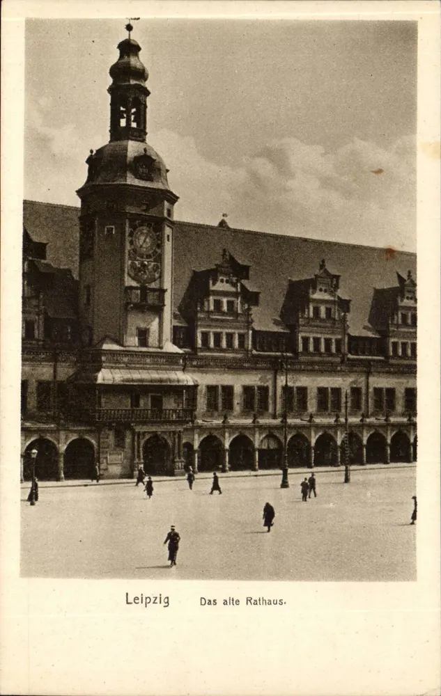 Leipzig — Il vecchio municipio — DEUTSCHE HEIMATBILDER, Leipzig, Verlag Bertha Zillessen, Bautzen - Recto
