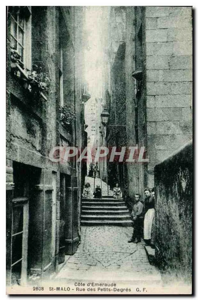 St-Malo - Rue des Petits-Degrés — Côte d’Emeraude — G. F. n°2808 - Frente