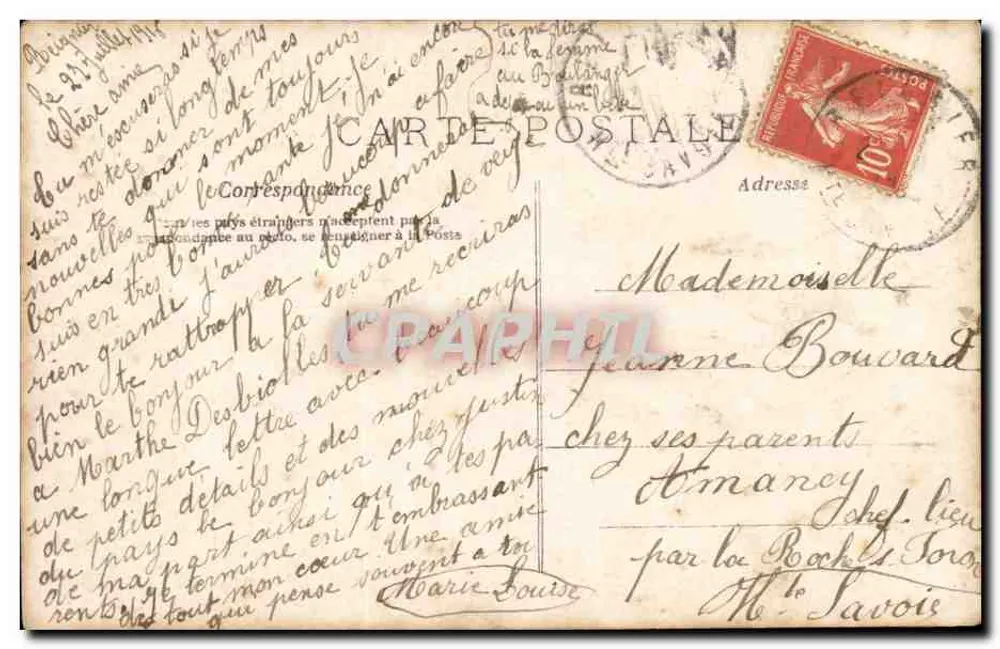 Junge Mädchen in einem rosa Kleid — Amical Souvenir — A.N. PARIS Nr. 543 - Rückseite