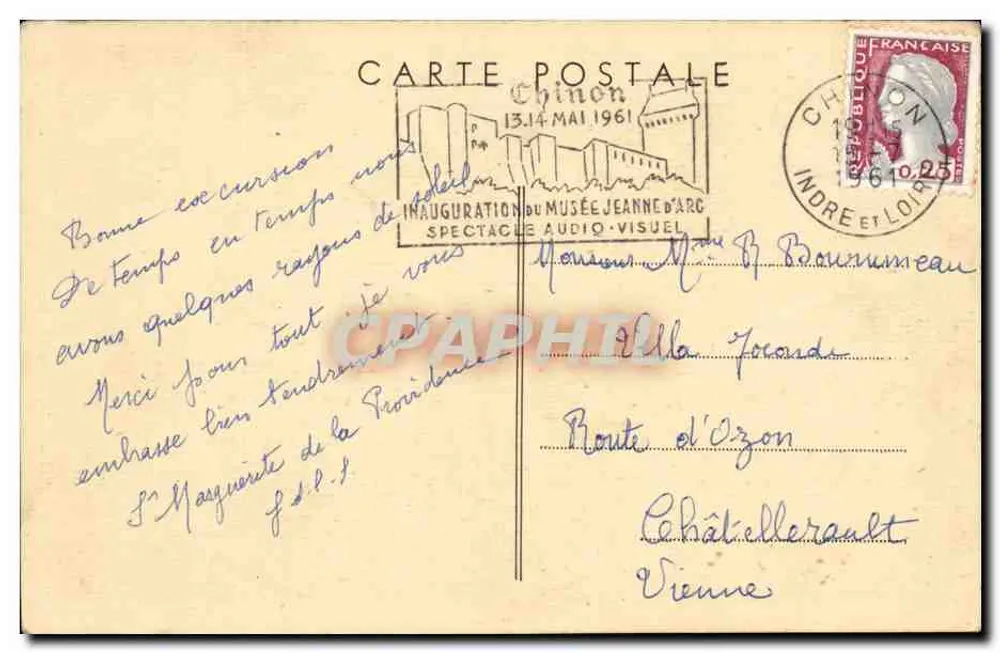ST-LOUP-sur-THOUET (Deux-Sèvres) — Innenansicht der Kirche - Die Kapelle der Jungfrau — unbekannter Verlag - Rückseite