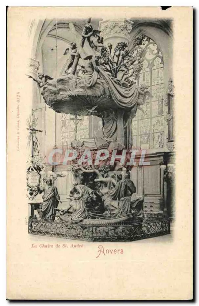 De Stoel van Sint Andreas — Antwerpen — Uitgever J. Janssens & Cie, n° 1123 - Voorkant