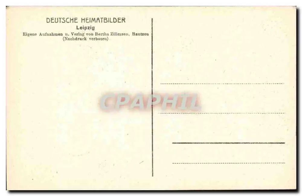 Leipzig — Eingang zum Reichsgericht — Verlag: Deutsche Heimatbilder, Leipzig - Rückseite