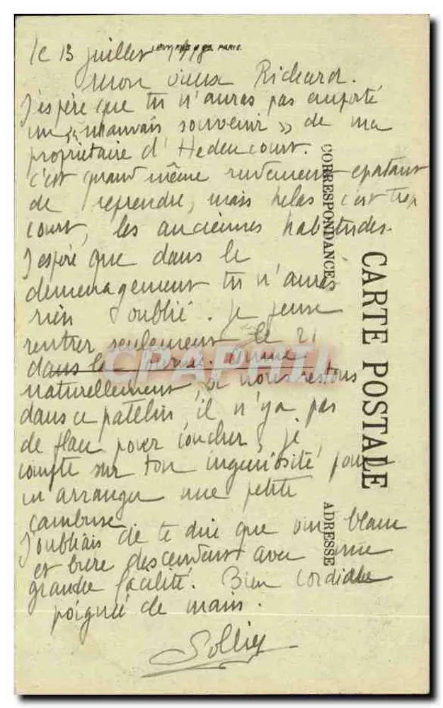 Melun — A Estátua de Jacques Amyot — LL. n° 58 - Verso