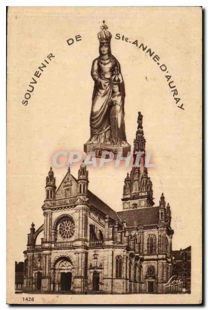 Estátua de Nossa Senhora de Ste-Anne-d'Auray — editor Loir, n° 1426 - Frente