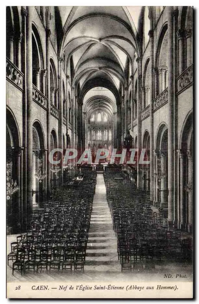 CAEN — Nave der Kirche Saint-Étienne (Abbaye aux Hommes) — ND. Fot. n°28 - Vorderseite