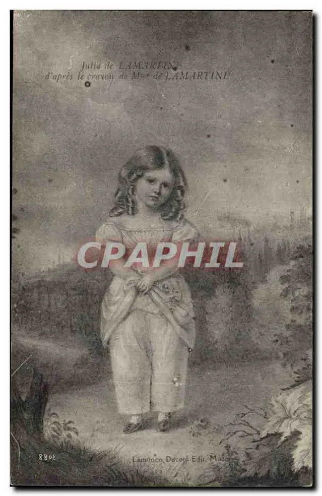 Julia de Lamartine — nach dem Zeichnung von Mme de Lamartine — Lemonon Ducaté Edit. Macor - Vorderseite