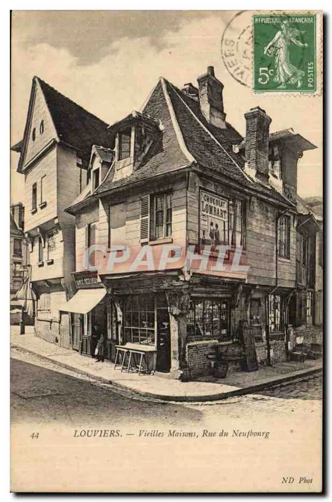 Louvières — Alte Häuser, Rue du Neubourg — ND Phot, n°44 - Vorderseite