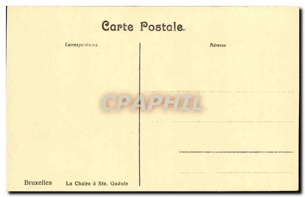 Brüssel — Die Kanzel von Sainte-Gudule — Verlag Brüssel - Rückseite