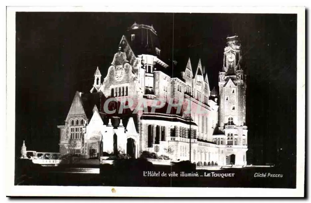 Beleuchtetes Rathaus — Le Touquet — Cliché Pecceu - Vorderseite