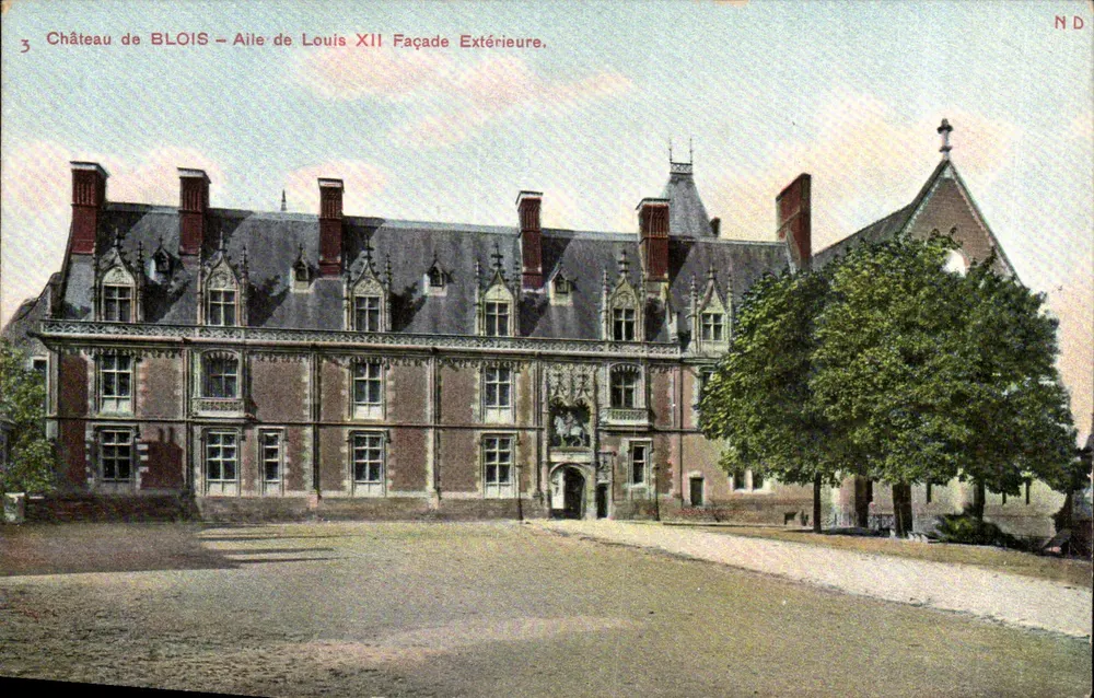 Schloss BLOIS — Flügel von Louis XII — Äußere Fassade — ND - Vorderseite