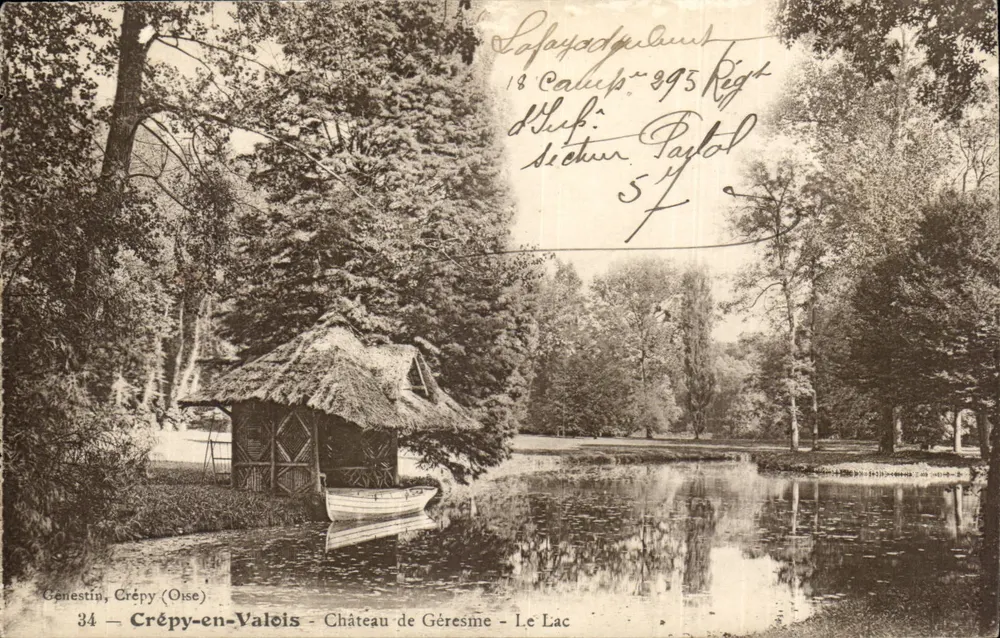 Crépy-en-Valois — Schloss Géresme — Der See — Genestin — 34 - Vorderseite