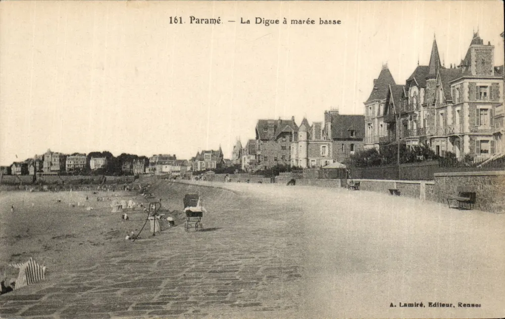 Paramé — A Digue à maré baixa — A. Lamiré, Editor, Rennes - Frente