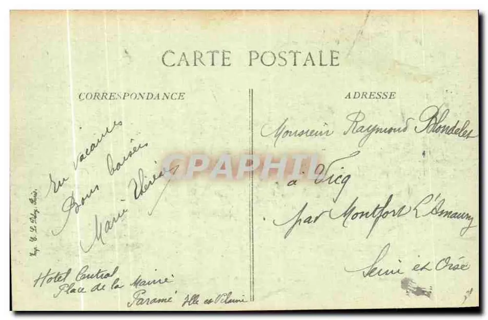 Paramé — Praia de Rochebonne — Editor ELD, n°20 - Verso